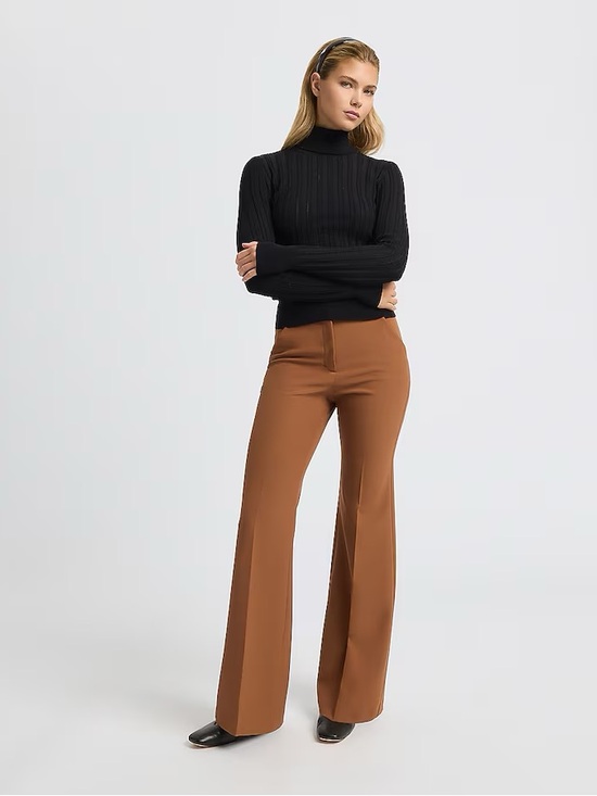 Express Pants - NEW Express Editor Mid Rise Flare in Walnut Size 10 Regular